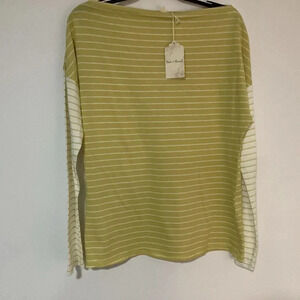 Hem & Thread Striped Boat-Neck Tee Size Small NWT